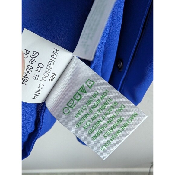 Lilly Pulitzer Anela Top Tunic Blouse Royal Blue XS - Picture 5 of 8
